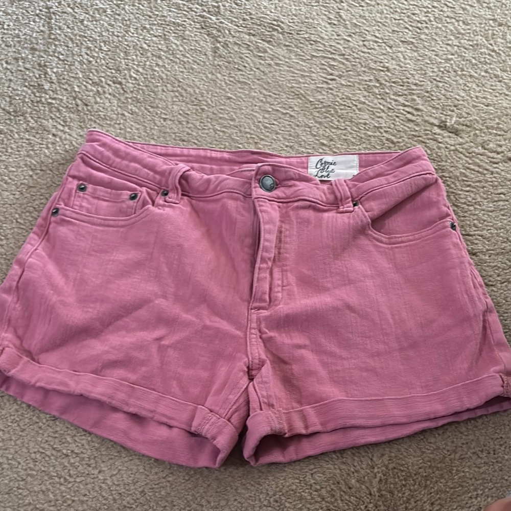 Casual Pink Denim Shorts